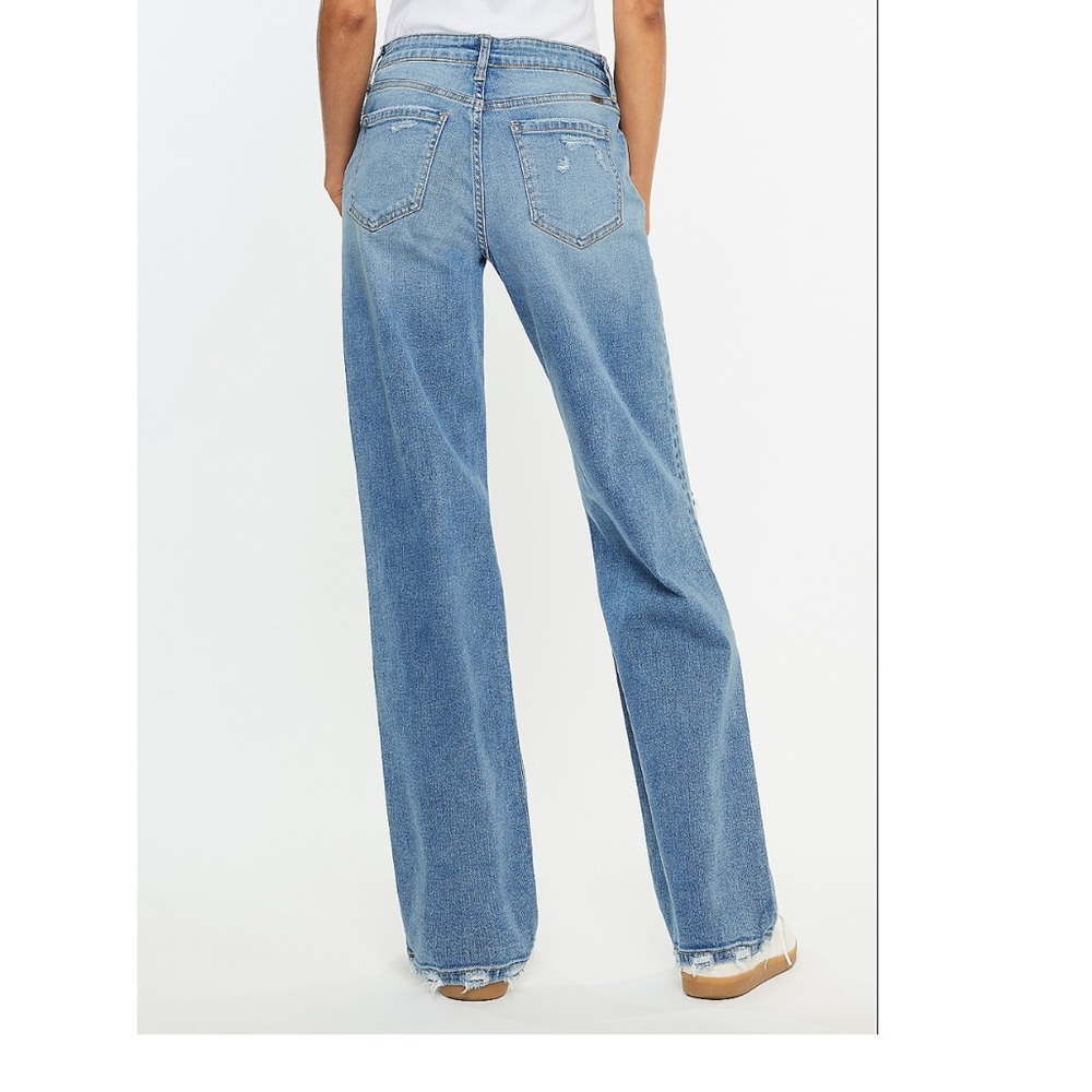 KanCan™ High Rise Open Ripped Straight Jean - Picture 2 of 5